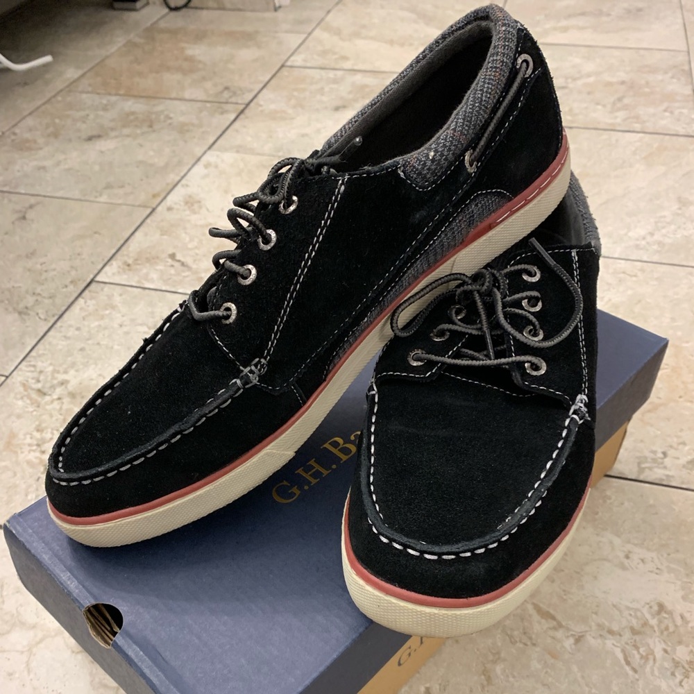 G.H. Bass black boating shoes sz 13M